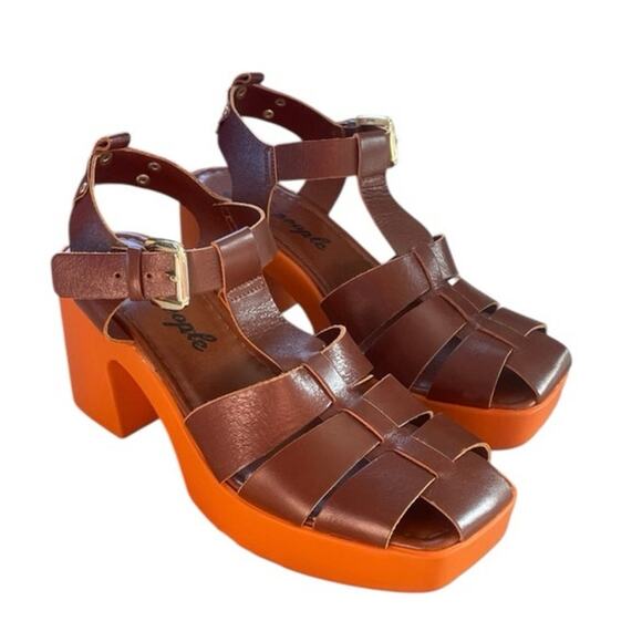 Free People Pacific Platform Fisherman Sandals Size 38 or 7.5 Grunge 90s Boho - Picture 1 of 9